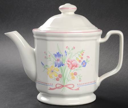 Victorian Flowers Teapot & Lid