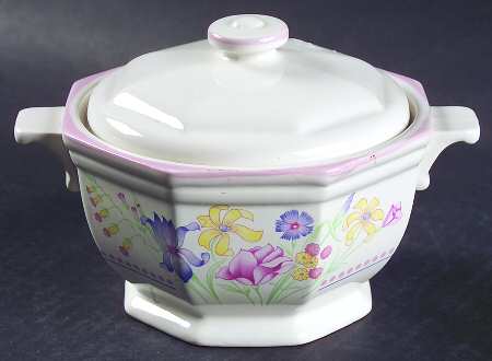 Victorian Flowers Individual Casserole & Lid