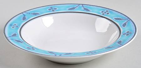 Chantilly Turquoise Rim Soup Bowl