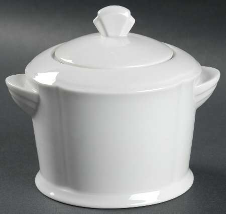 Chelsea White Sugar Bowl & Lid