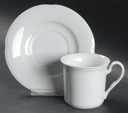 Chelsea White Flat Cup & Saucer Set