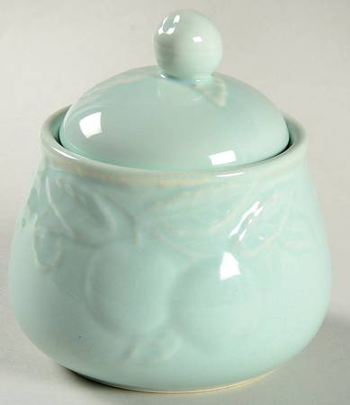 Fruit Promenade Mint Sugar Bowl & Lid