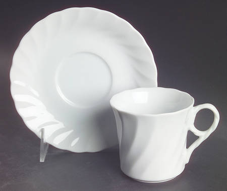 French Swirl Flat Cup & Saucer Set