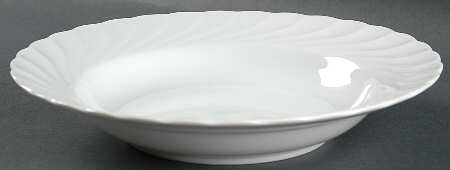 French Swirl Large Rim Soup Bowl