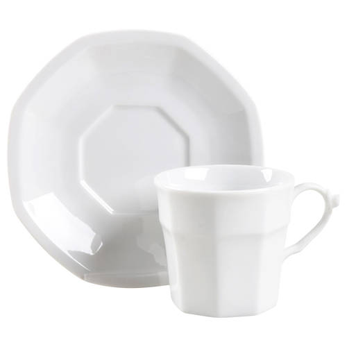 Maison Blanche Flat Demitasse Cup & Saucer Set by Savoir Vivre