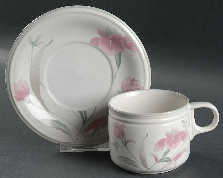 May Flowers Flat Cup & Saucer Set