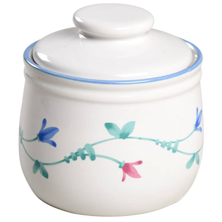 Portofino Blue Sugar Bowl & Lid