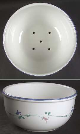 Portofino Blue Large Pierced Berry Bowl