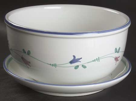 Portofino Blue Pierced Berry Bowl and Underplate