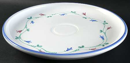 Portofino Blue Chip Bowl/Plate for Chip & Dip Set