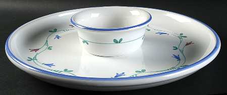 Portofino Blue (2 Piece) Chip & Dip Set