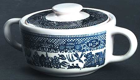 Blue Willow Sugar Bowl & Lid