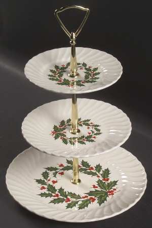 Holly 3-Tiered Serving Tray (DP, SP, BB)