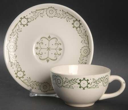 Provincial Flat Cup & Saucer Set by SCIO