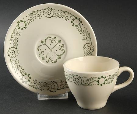 Provincial Flat Cup & Saucer Set