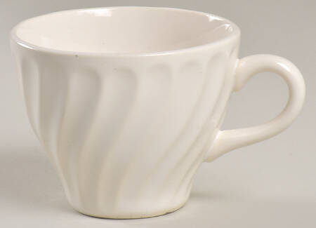 White Swirl Flat Cup