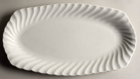 White Swirl Large Sandwich Tray