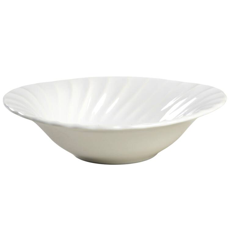 White Swirl Lugged Cereal Bowl by SCIO