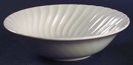 White Swirl Coupe Cereal Bowl