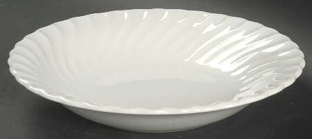 White Swirl Coupe Soup Bowl