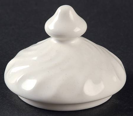 White Swirl Lid for Sugar Bowl