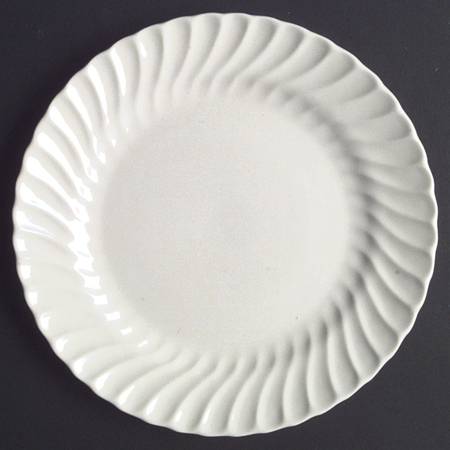 White Swirl Dinner Plate