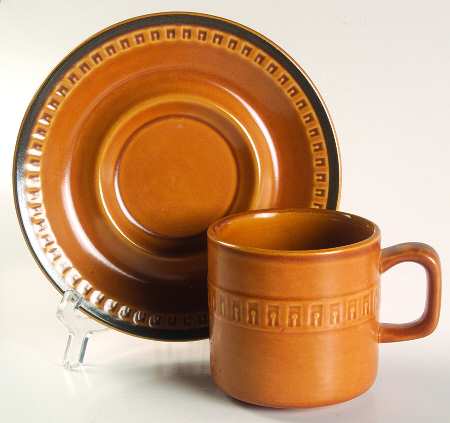 Aztec Flat Cup & Saucer Set