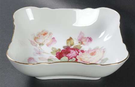 Antique Rose 6" Square Vegetable Bowl