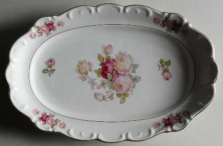 Bavarian Rose-June Rose 12" Oval Serving Platter