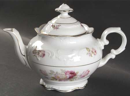 Bavarian Rose-June Rose Teapot & Lid