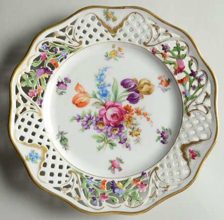 Dresden Line-Bouquet (Pierced) Salad Plate