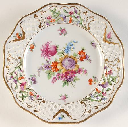 Dresden Line-Bouquet (Pierced) Salad Plate