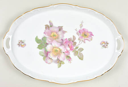Briar Rose (Gold Trim) 16" Oval Serving Platter