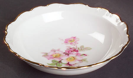 Briar Rose (Gold Trim) Rim Fruit/Dessert (Sauce) Bowl