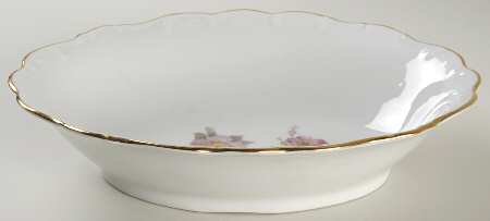 Briar Rose (Gold Trim) 9" Oval Vegetable Bowl