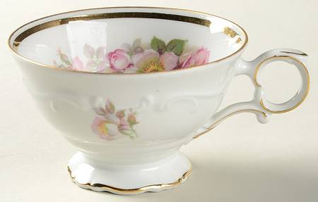 Briar Rose (Gold Trim) Footed Cup