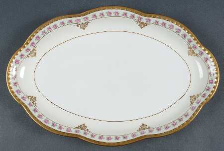 Bridal Rose 12" Oval Serving Platter