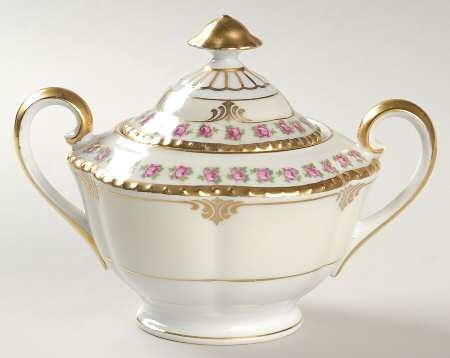 Bridal Rose Sugar Bowl & Lid