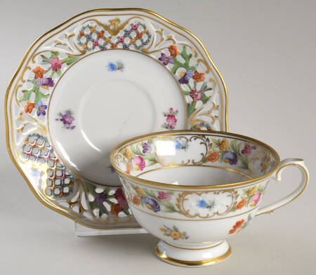 Chateau Dresden-Royal Dresner Art Footed Cup & Saucer Set