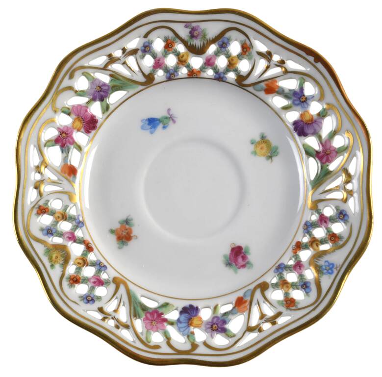 Chateau Dresden-Royal Dresner Art Saucer for Flat Demitasse Cup