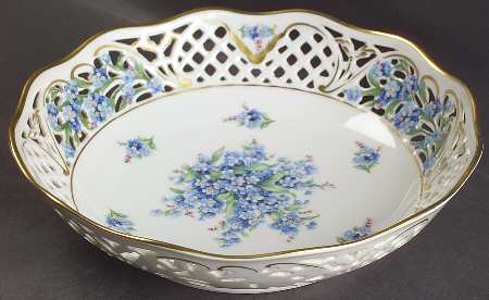 Chalet Forget Me Not (Pierced) 8" Pierced Round Bowl