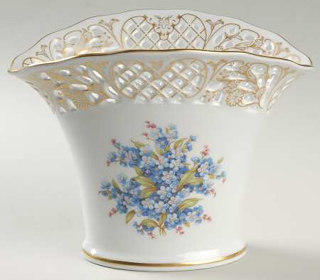 Chalet Forget Me Not (Pierced) 5" Oval Vase