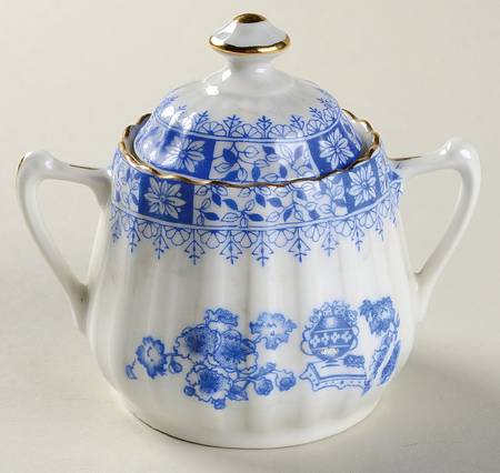 China Blau Mini Sugar Bowl & Lid