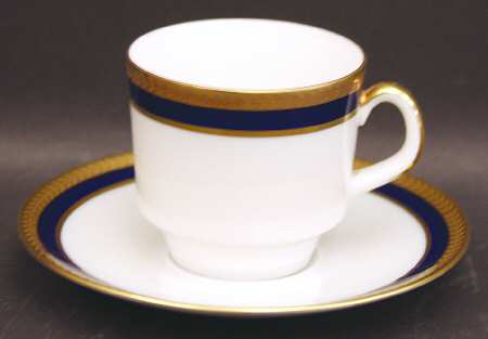 Classic Cobalt Flat Cup & Saucer Set