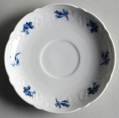 Cobalt Rose (No Trim or Inner Band) Saucer