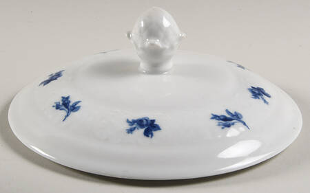 Cobalt Rose (No Trim or Inner Band) Lid for Round Vegetable
