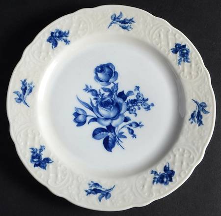 Cobalt Rose (No Trim or Inner Band) Salad Plate