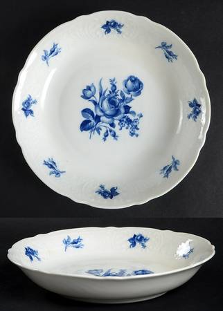 Cobalt Rose (No Trim or Inner Band) Coupe Soup Bowl