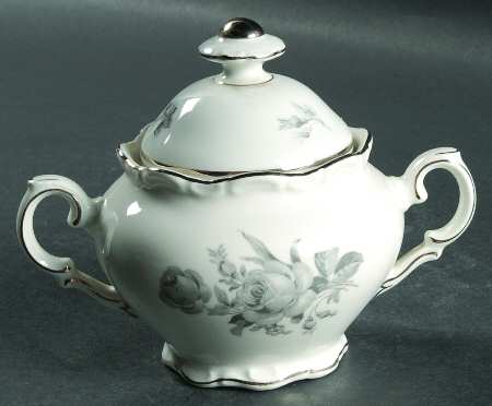 Dawn Rose Sugar Bowl & Lid