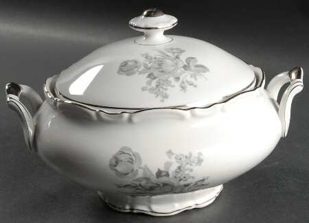 Dawn Rose Round Covered Vegetable